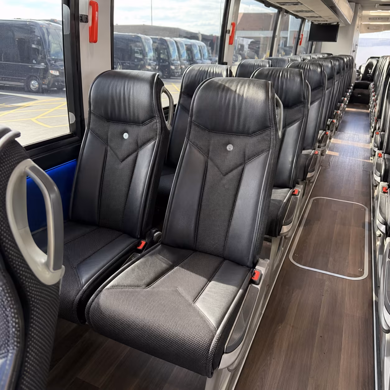 san angelo 40 passenger charter bus interior
