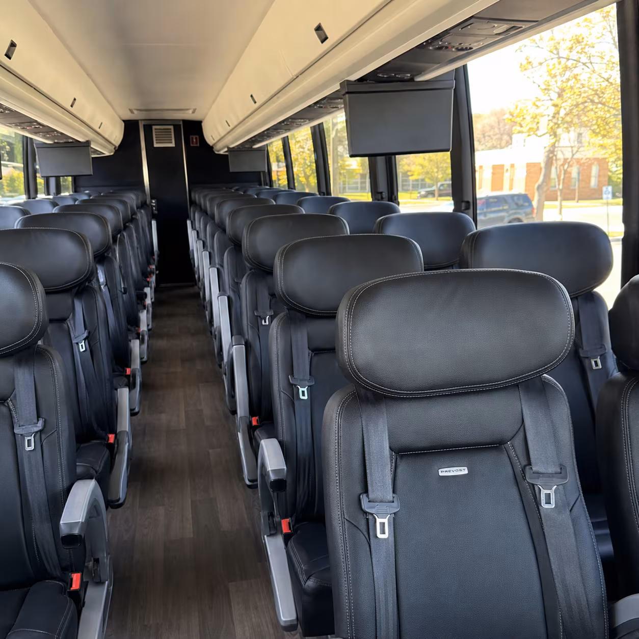 san angelo 45 passenger charter bus inside