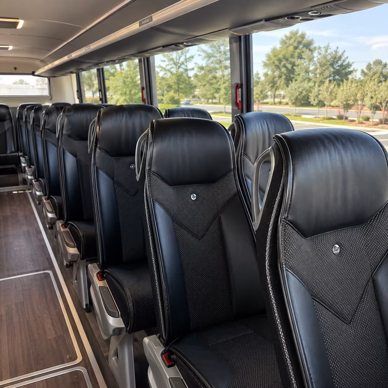 san angelo 45 passenger charter bus interior
