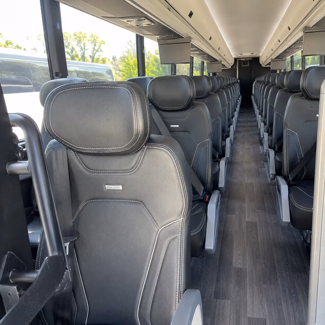 san angelo 47 passenger charter bus interior
