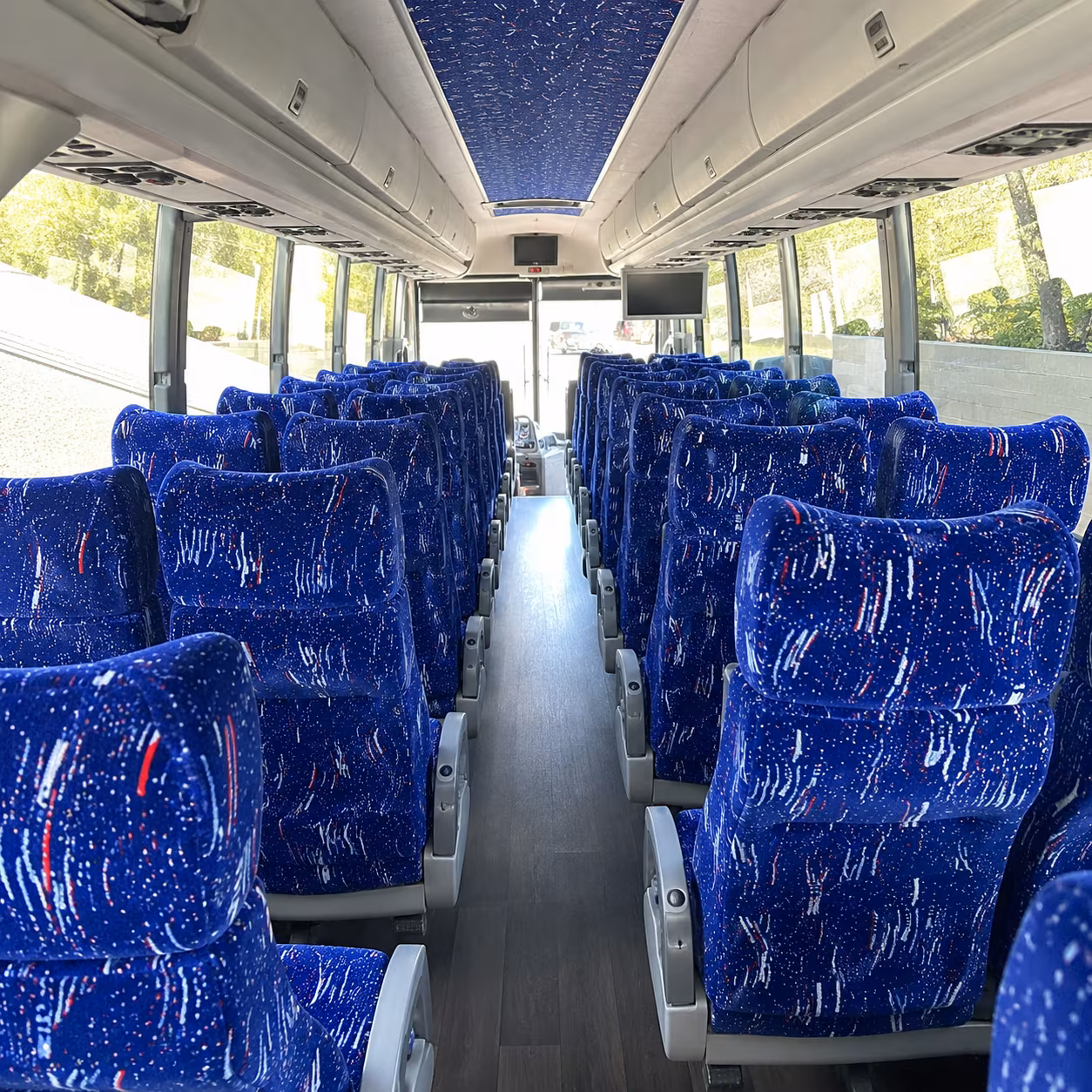 san angelo 50 passenger charter bus interior