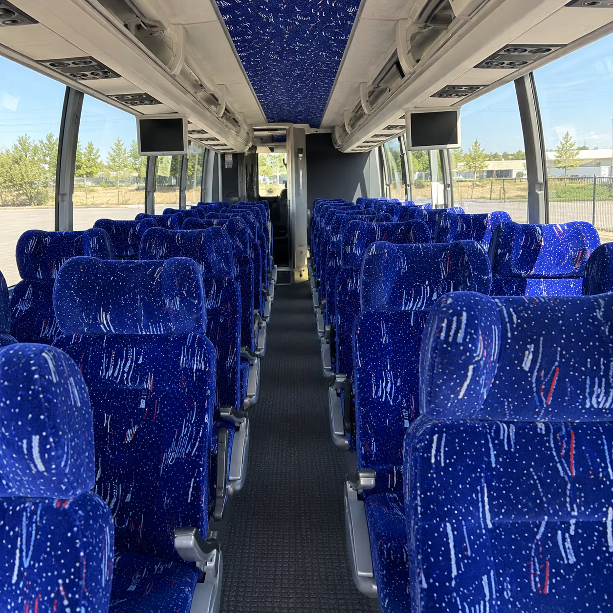 san angelo 54 passenger charter bus interior
